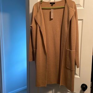 J, Crew long collarless sweater